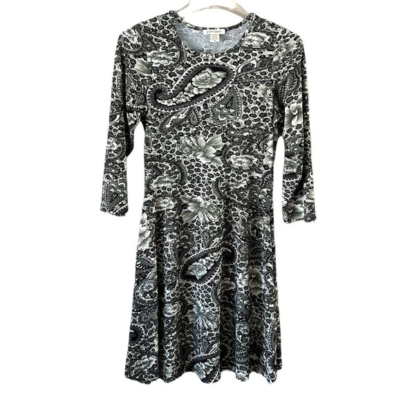 Capella Apparel Knit Dress Paisley Print size M - Picture 1 of 10